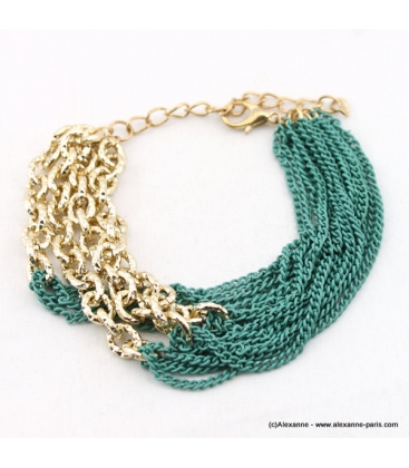 Bracelet Métal Rock turquoise