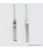 Longues boucles d'oreille chaîne en métal