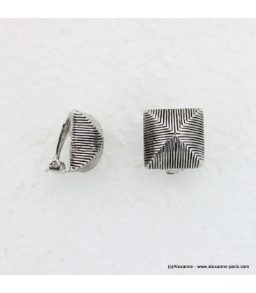 Boucles d'oreilles vintage à clips en métal