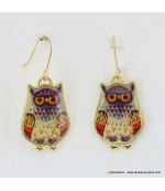 Boucles d'oreilles hibou vintage