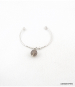 Bracelet Jonc Ouvrable Mathilde Gris