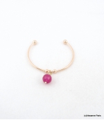 Bracelet Jonc Ouvrable Mathilde Fuchsia