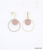 Boucles d'oreilles Créoles Emma Rose Nude 