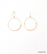 Boucles d'oreilles Créoles Sylvie Beige