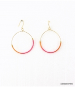 Boucles d'oreilles Créoles Sylvie Cuivre
