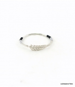 Bracelet Jonc Feuille Joyce Noir