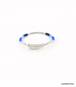 Bracelet Jonc Feuille Joyce Bleu
