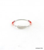 Bracelet Jonc Feuille Joyce Rouge