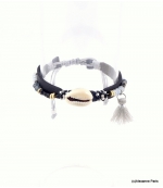 Bracelet Coquillage Morgane Noir