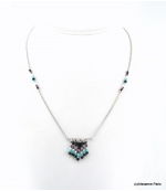 Collier Perles Rocaille Béatrice Turquoise
