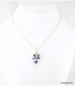 Collier Grappe Lola Bleu Foncé