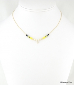 Collier Ras du Cou Marilyn Jaune