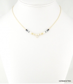 Collier Ras du Cou Marilyn Gris Clair 