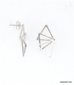 Boucles d'oreilles Triangles Laurine Argenté 