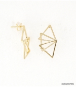Boucles d'oreilles Triangles Laurine Doré