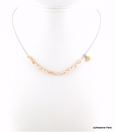 Collier Effet Cristal Maelys Beige