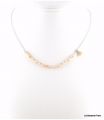 Collier Effet Cristal Maelys Beige