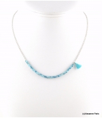 Collier Effet Cristal Maelys Turquoise