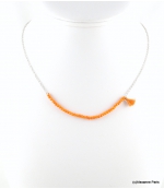 Collier Effet Cristal Maelys Orange