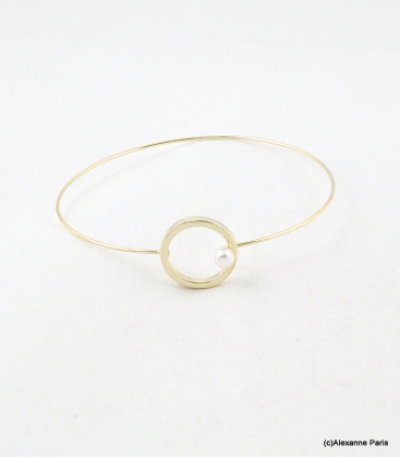 Bracelet Jonc Ouvrable Lou Doré