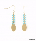 Boucles d'oreilles Epi Anais Turquoise