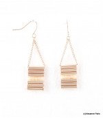 Boucles d'oreilles Colorées Cyrielle Beige