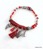 Bracelet Corne Abondance Mia Bordeaux