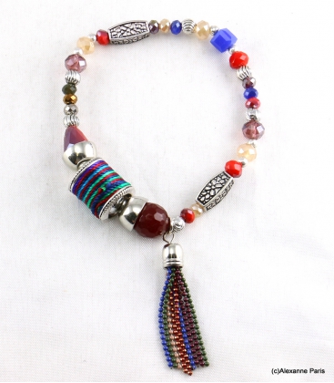 Bracelet Elastique Perles Doriane Multi Couleurs