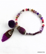 Bracelet Plume Olivia Violet