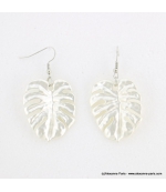 Boucles d'oreilles feuilles Monstera oversize Louna