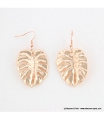 Boucles d'oreilles feuilles Monstera oversize Louna