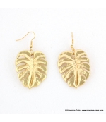 Boucles d'oreilles feuilles Monstera oversize Louna