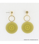 Boucles d'oreilles anneaux et filigrane Naomi doré