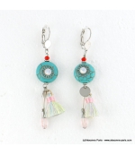 Boucles d'oreilles effet marbré Gabrielle multi