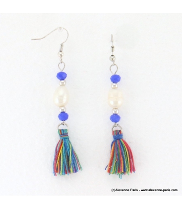 Boucles d'oreilles perle d'eau douce Anais multi