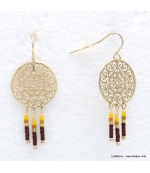 Boucles d'oreilles rosace filigrane Lorène