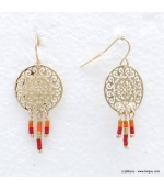 Boucles d'oreilles rosace filigrane Lorène