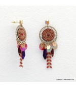 Boucles d'oreilles gypsy rosace Angelina