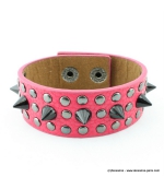 bracelet clou cone spike rose