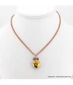 collier Coeur de Cristal doré