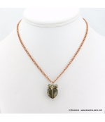 collier Coeur de Cristal anthracite