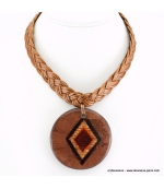 Collier Indien marron