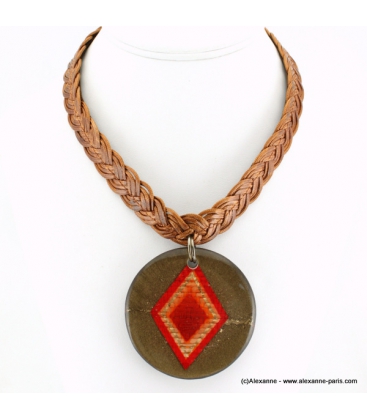 Collier Indien rouge