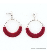 Boucles d'oreilles Amérindienne rouge