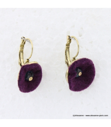 Boucles d'oreille feutrine