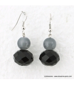 Boucles d'oreille cristal noir