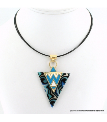 Collier Aztèque bleu