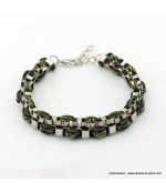 bracelet ethnique rock vert