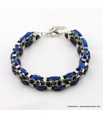 bracelet ethnique rock bleu