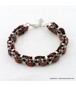 bracelet ethnique rock rouge